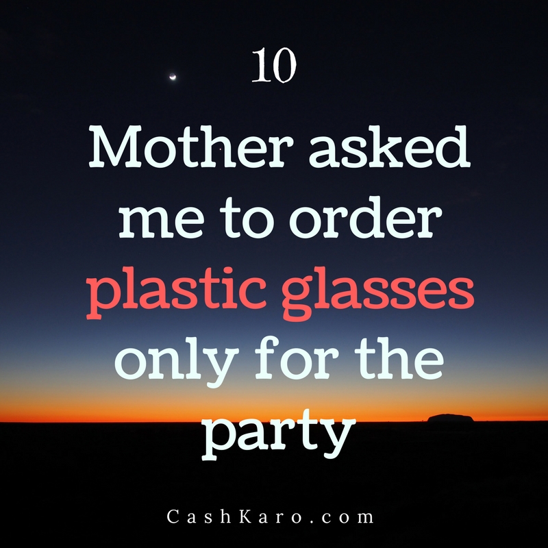 plastic glasses