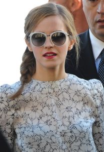 Emma Watson White Frame Sunglasses