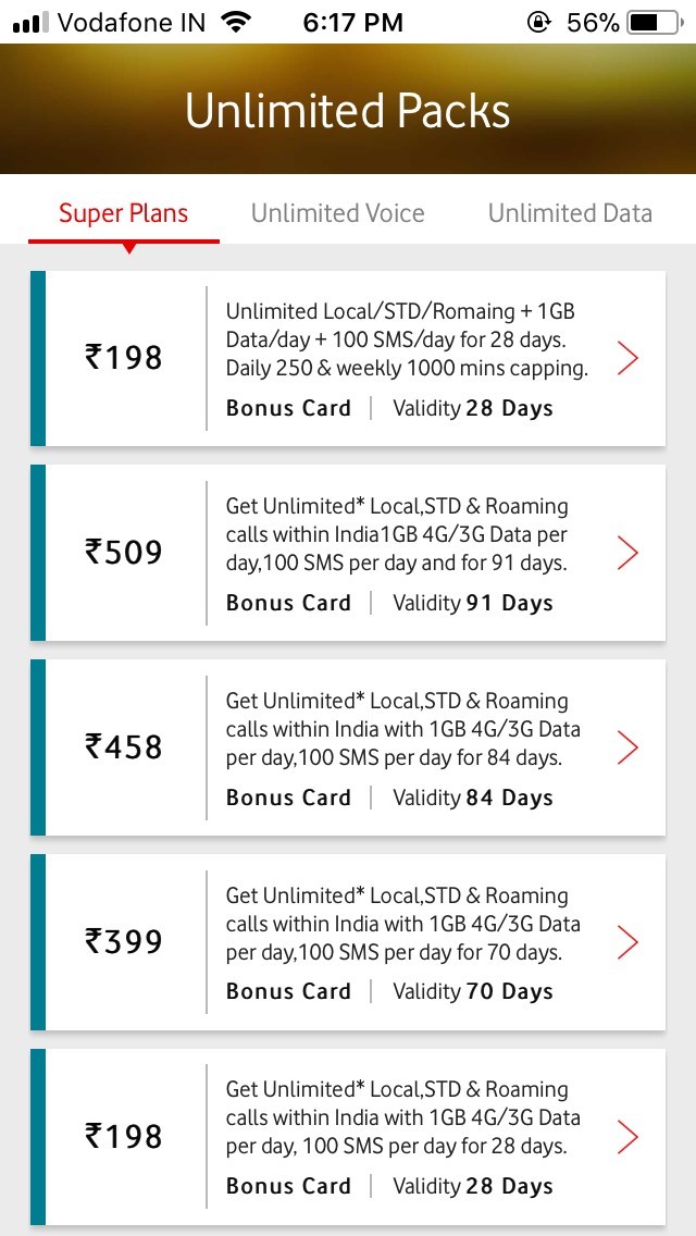 vodafone mobile broadband prepaid recharge