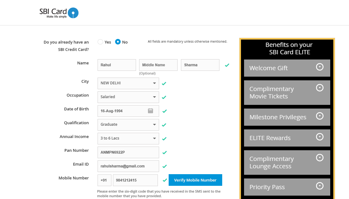 How To Apply For SBI Credit Card Step 5