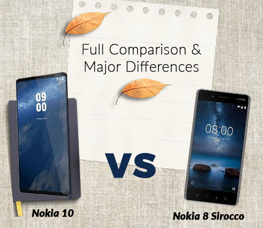 Nokia 10 vs Nokia 8 Sirocco: Full Comparison & Major Differences