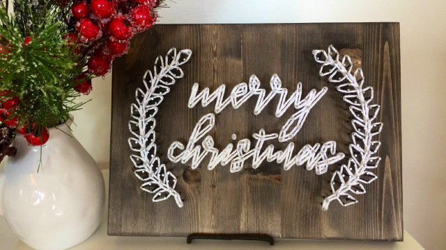 String Art For Wishing A Merry Christmas