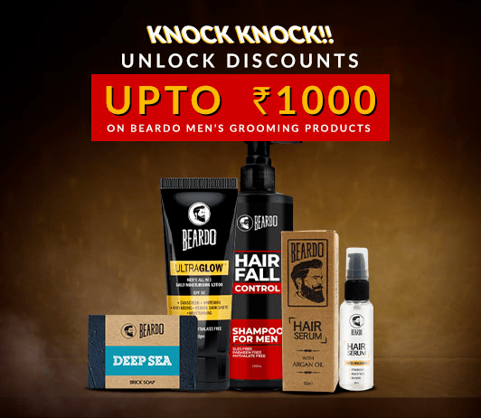 Unlock Discounts Upto Rs.1000 on Beardo Men’s Grooming Products Unlock Discounts Upto Rs.1000 on Beardo Men’s Grooming Products