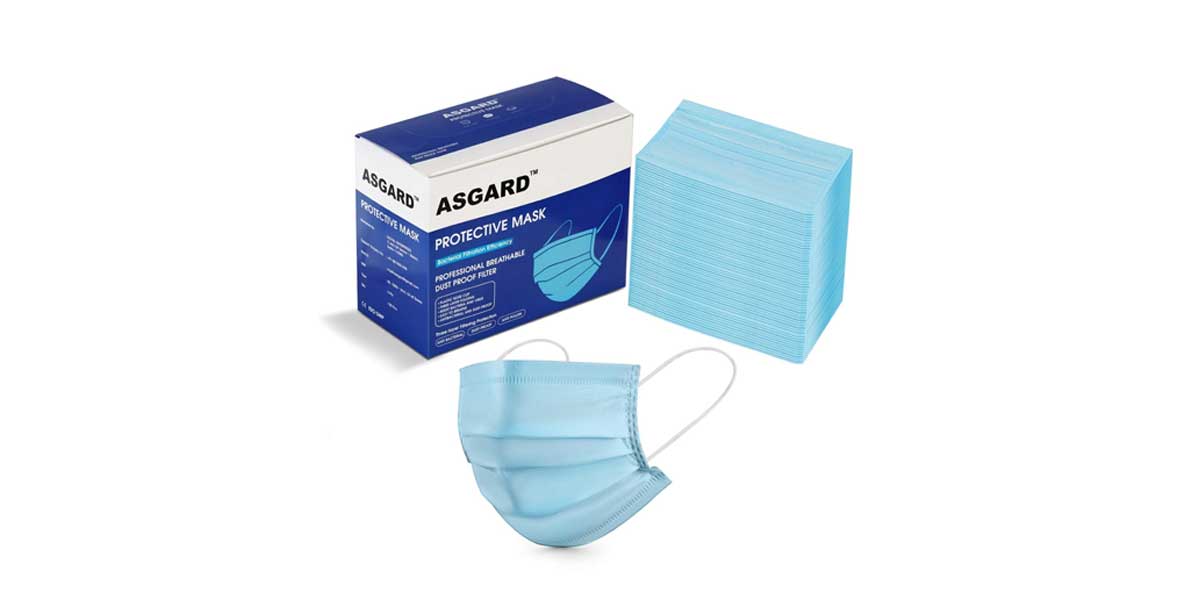 Asgard Nonwoven-Fabric Disposable Ply Surgical Mask – Pack of 100