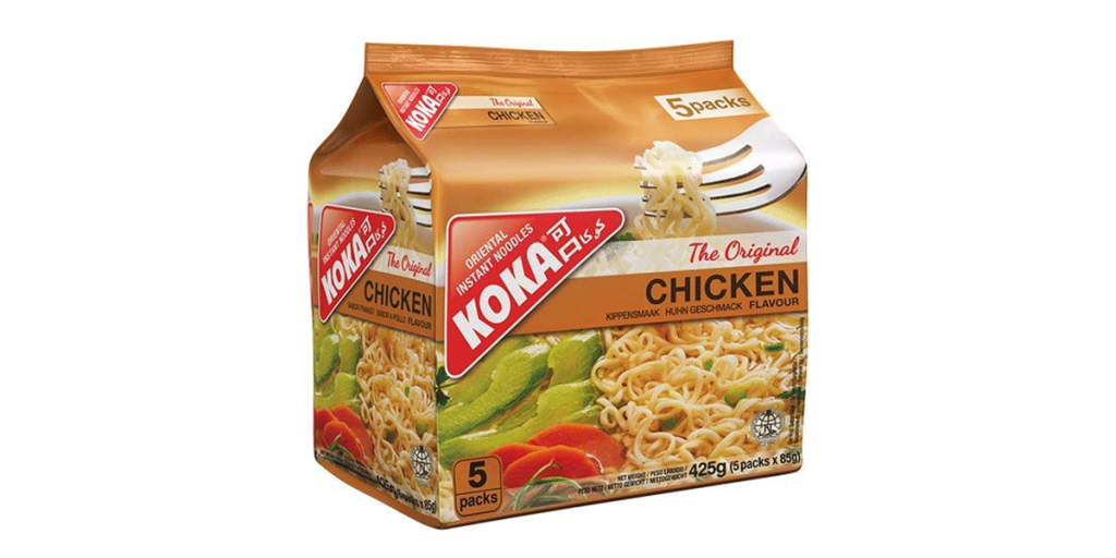 Koka Oriental Instant Noodles, Pack of Five, 425 g
