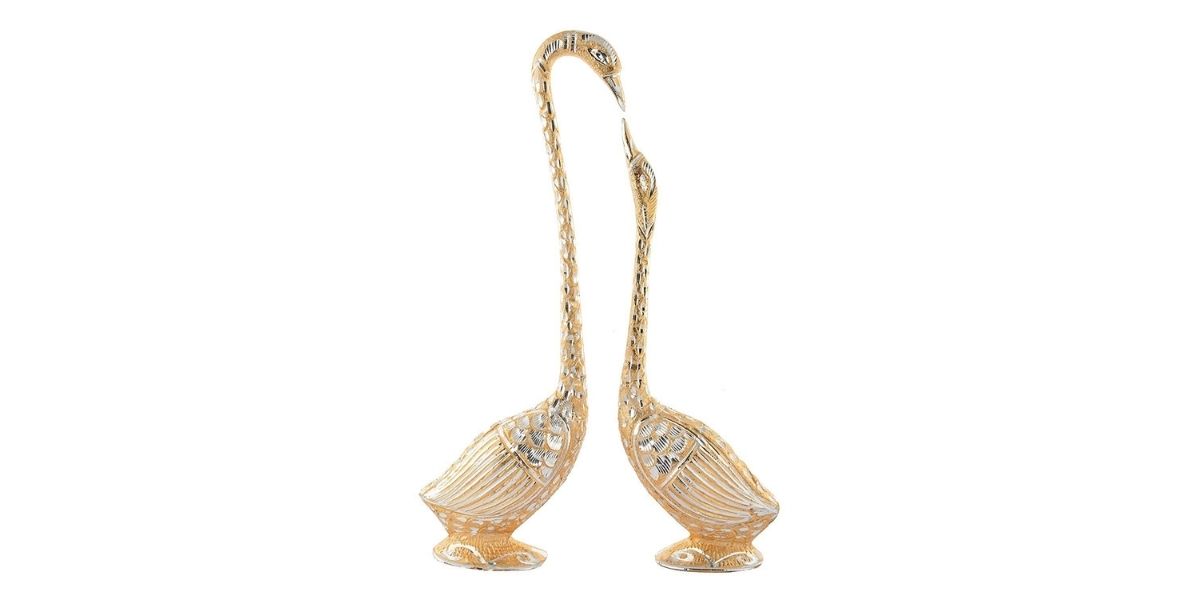 WebelKart Pair of Kissing Duck Showpiece