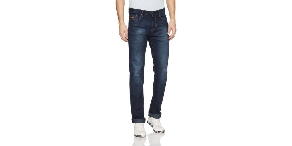 Aeropostale Straight Fit Distressed Jeans