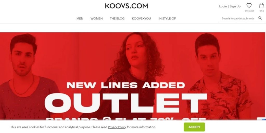 Koovs Website