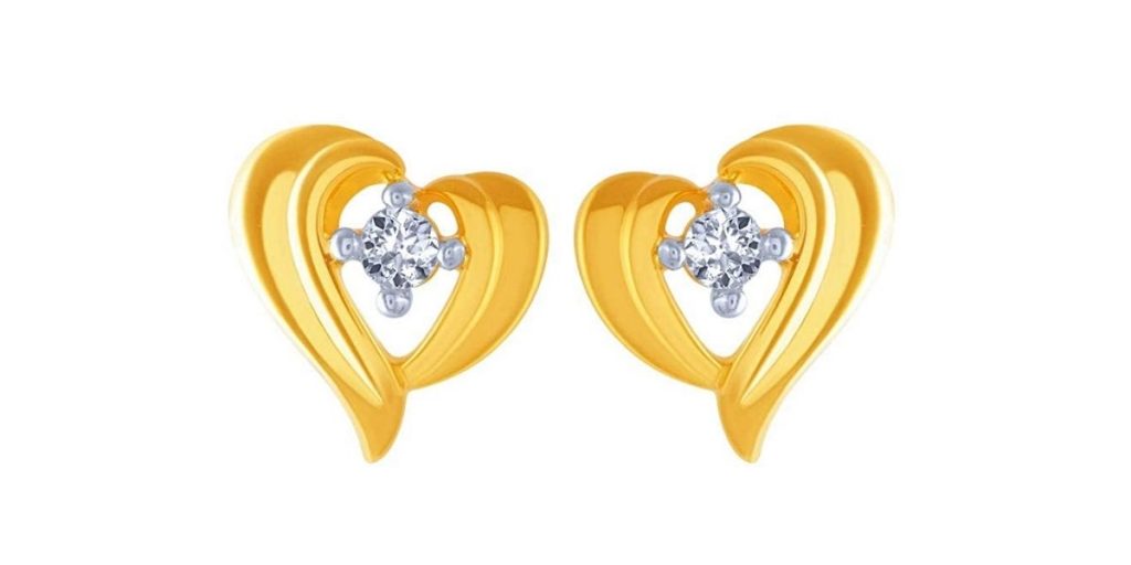 Purchase Simple 22K Gold Clip on Earrings Design Online - PC Chandra