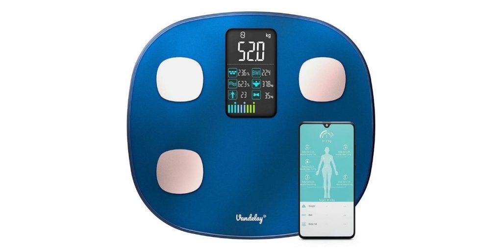 Vandelay Sleek Smart Digital Bluetooth BMI Electronic Weighing Scale (