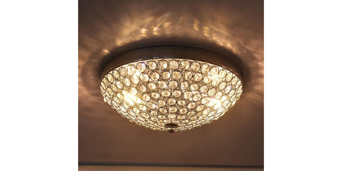 Interior Handicraft Modern Flush Mount LED Crystal Ceiling Light