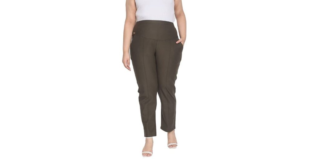 Buy Lastinch Women's Plus Size Black Solid Trouser (XX-Small) at