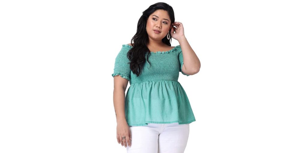 LASTINCH Plus Size Exotic Blue Shirt for Women - Upto 8XL