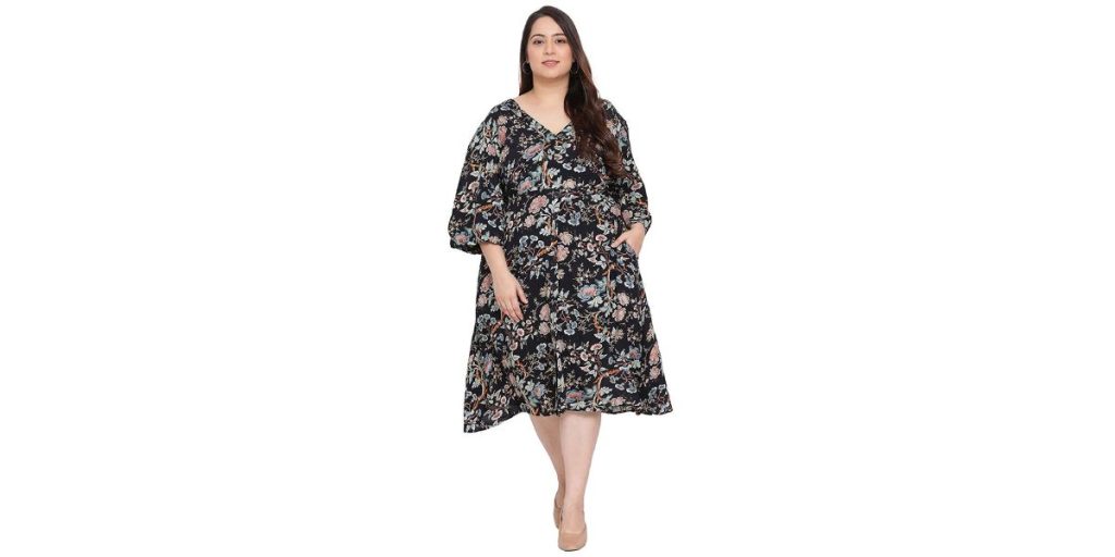 Lastinch Plus Size Rayon High Low Shirt Dress