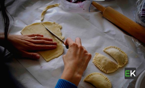 girl making pan cakes 