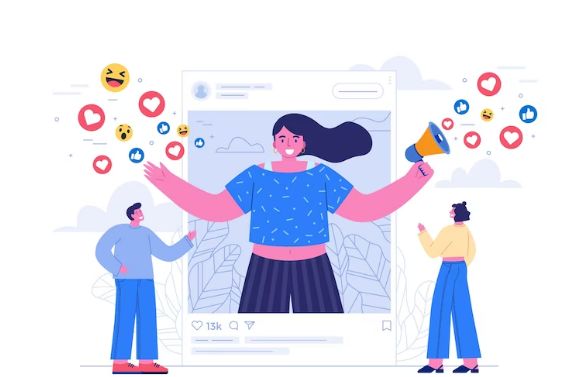 Facebook Influencer Illustration