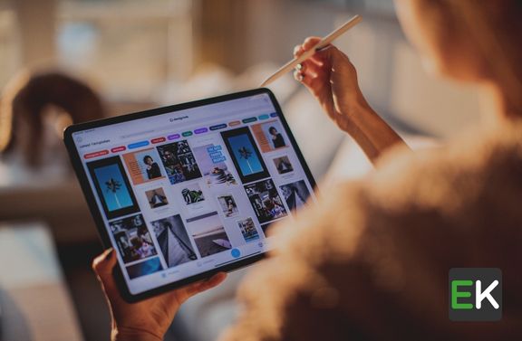 Image of a Girl Surfing on Social Media