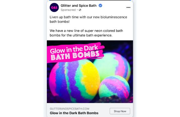 Facebook ads example