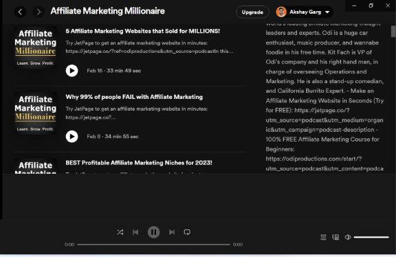 Promoting Affiliate Links through Podcasts