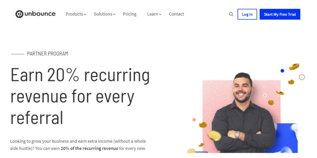 Unbounce Affiliate Program's Screenshot