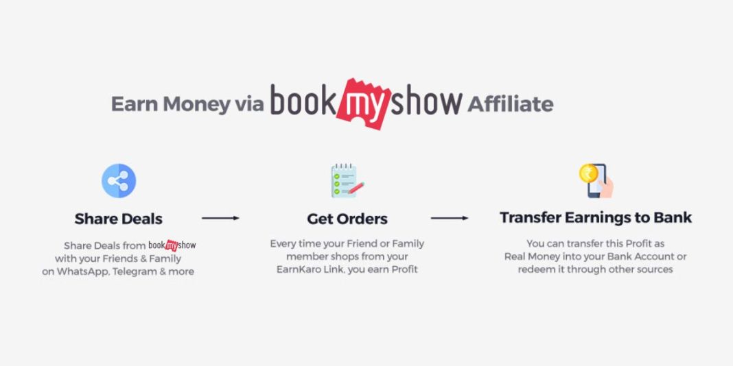 BookMyShow Affiliate Program ₹10 Commission | March 2025