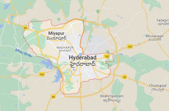 Map of Hyderabad