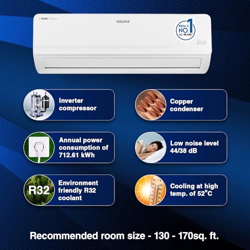 Voltas 1.4 ton 5 Star Inverter Split AC