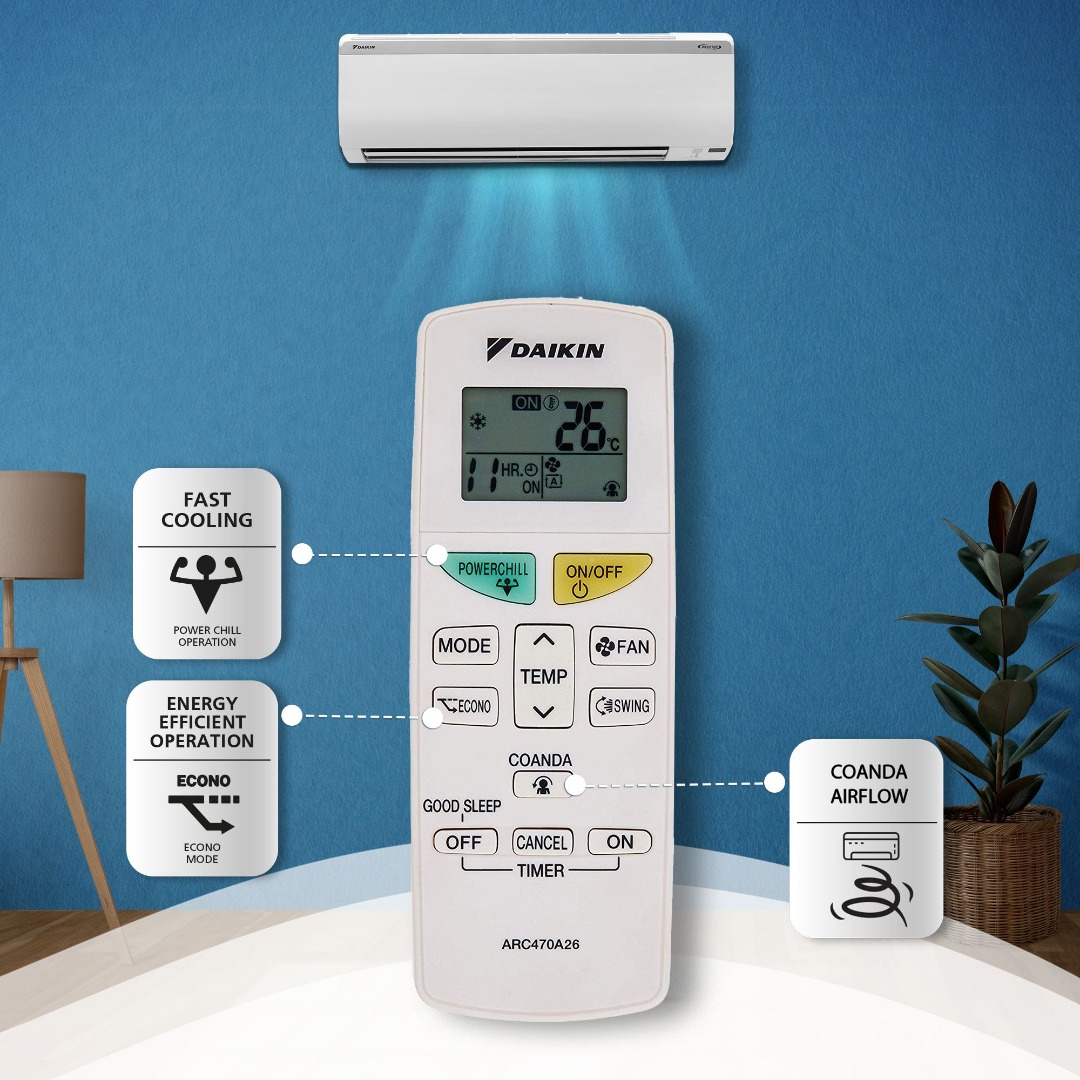 Daikin 1.5 Ton 5 Star Inverter Split AC (Copper, PM 2.5 Filter, MTKM50U, White)