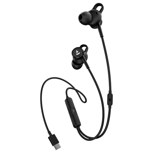 boAt BassHeads 122 ANC Wired in-Ear Earphones with 25dB Active Noise Cancellation