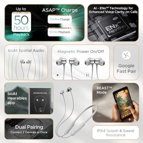 boAt Newly Launched Rockerz 255 Z Plus Bluetooth in-ear Neckband
