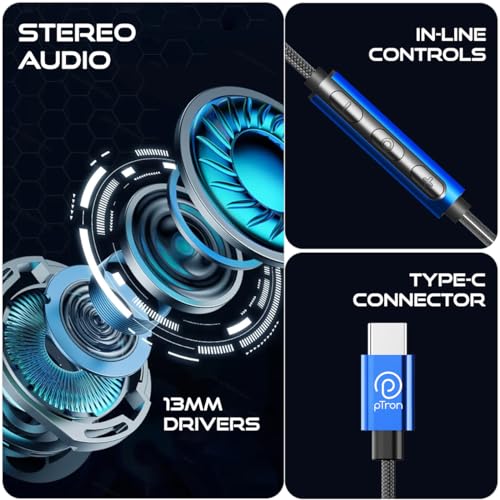 pTron Boom Play X1 In-Ear Type C Wired Headphones