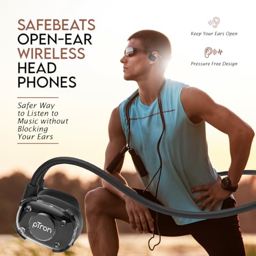pTron Tangent Impulse Safebeats Open Ear Wireless Headphones