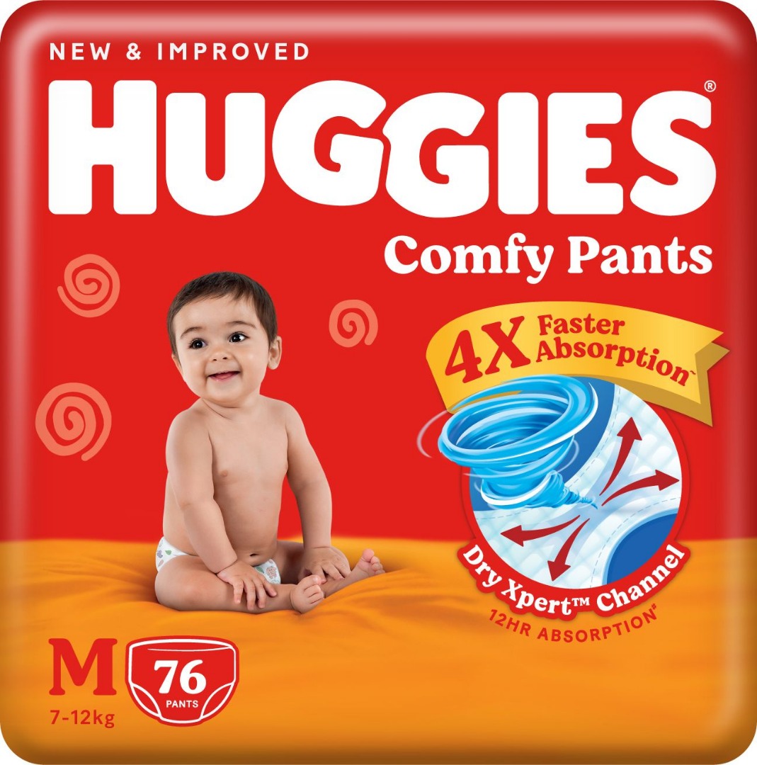 Huggies Comfy Baby Diaper Pants, Upto 50% Faster Abs