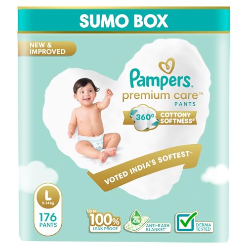 Pampers Premium Care Pant Style Baby Diapers, Large 