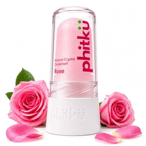 Phitku Alum Infused Crystal Roll-On Stick | Rose-Inf