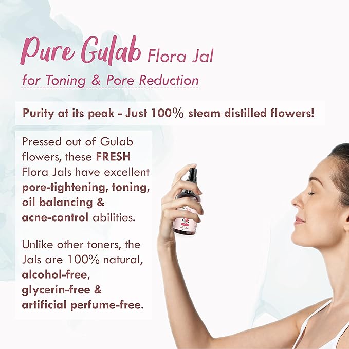 Nat Habit 100% Pure Rose Water, Pack of 2