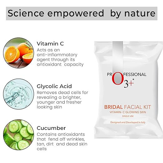 O3+ Bridal Facial Kit Vitamin C for Glowing Skin and Radiant Complexion
