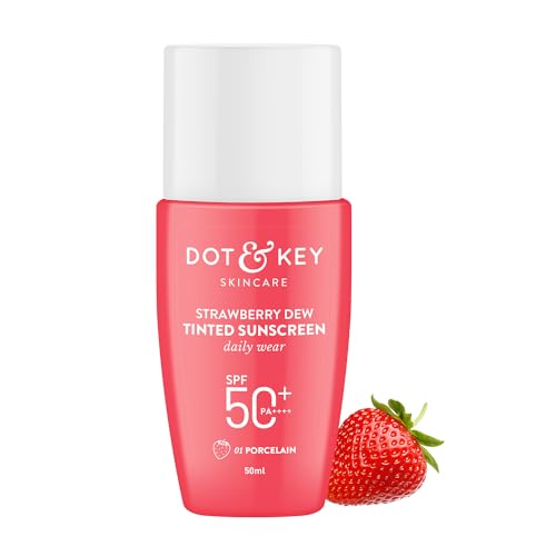 Dot & Key Strawberry Dew Tinted Sunscreen SPF 50+ Pa++++ - 01 Porcelain, Protection Against UA/UB
