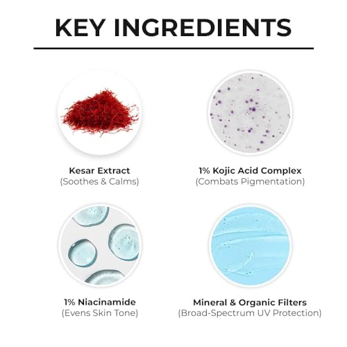 Dr. Sheth's Kesar & Kojic Acid Sunscreen For All Skin Types Spf 50 Pa++++ For Pigtation-Free Skin