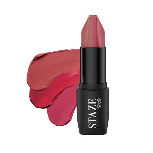 Staze 9To9 Love Tri-Angle 3 In 1 Matte Lipstick, 03 Caramel Rose