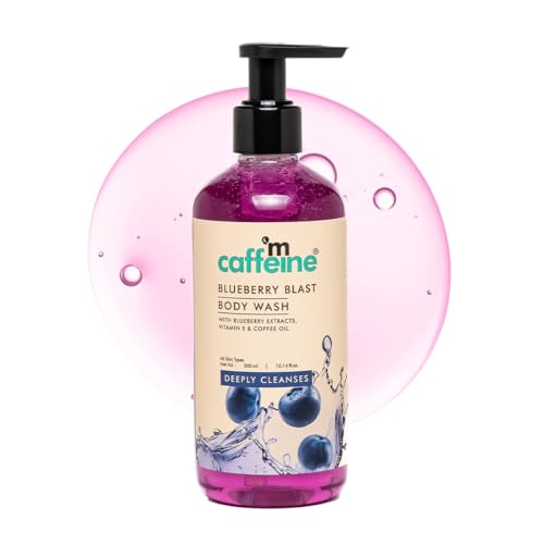 mCaffeine Blueberry Blast Body Wash with Fruity Fresh Blueberry Long Lasting Fragrance