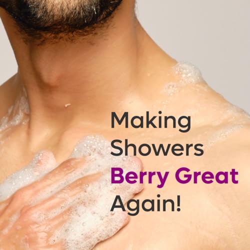 mCaffeine Blueberry Blast Body Wash with Fruity Fresh Blueberry Long Lasting Fragrance