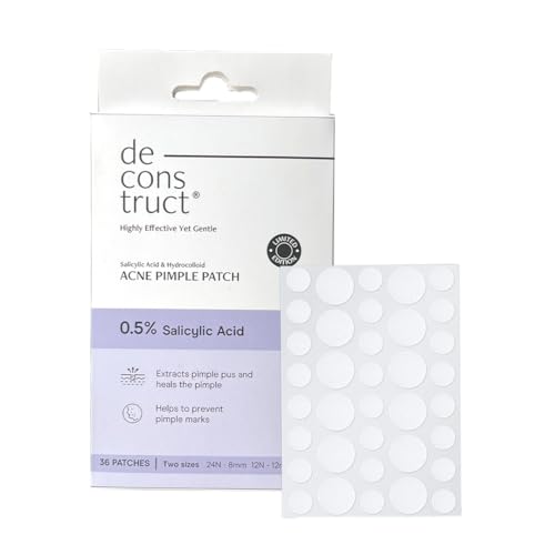 Deconstruct Pimple Patch for Face 0.5% Salicylic Acid & Hydrocolloid Pimple Patch For Women and Men