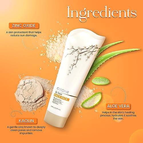 Ozone D-Tan Face Pack Enriched with Aloe Vera