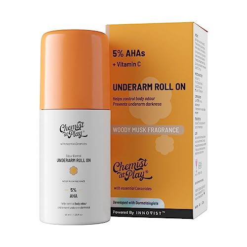 Chemist at Play UnderArm Roll-On with 5% AHA, Lactic Acid & 1% Mandelic Acid