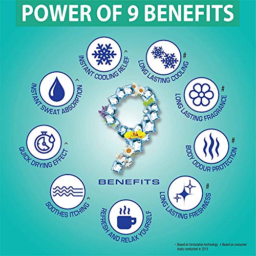 Navratna Cool Talc Active Deo, Talcum Powder, Body Odour Protection & Strong Cooling Effect