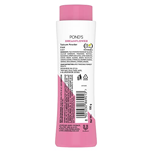 Ponds Dreamflower Fragrant Talc Powder with Vitamin B3, 100gm
