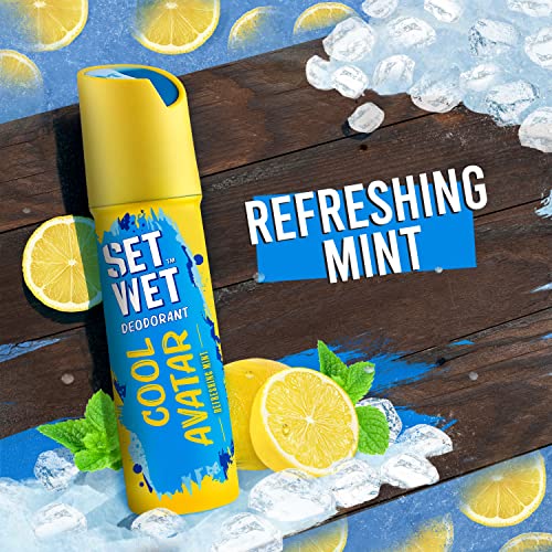 Set Wet Deodorant For Men Cool Avatar Refreshing Mint, Pack of 2
