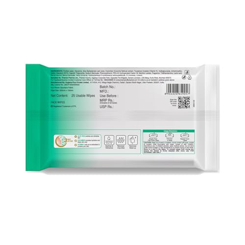 Lacto Calamine Daily Cleansing Facial Wipes, Pack of 3