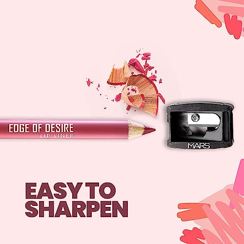 Mars Matte Lip Liner One Swipe Smooth Application, Long Lasting Lip Pencil, 02-Deep Dawn